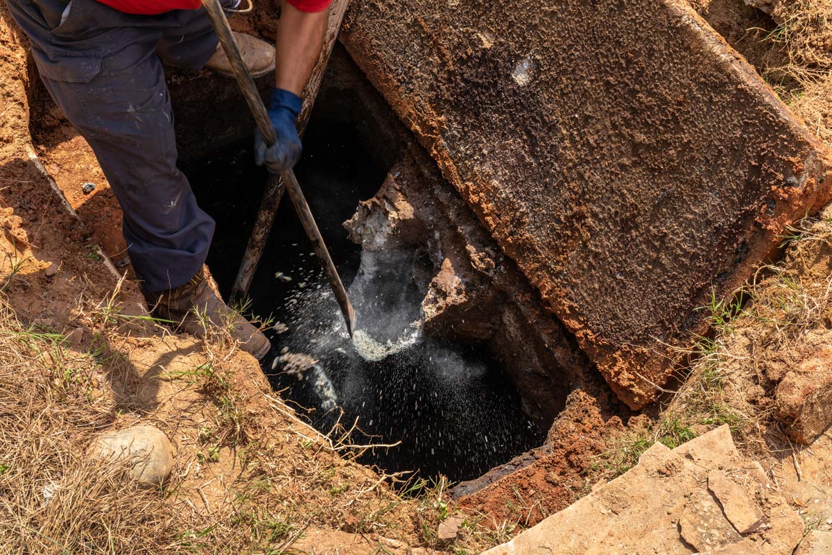 Updating an old and damaged septic system